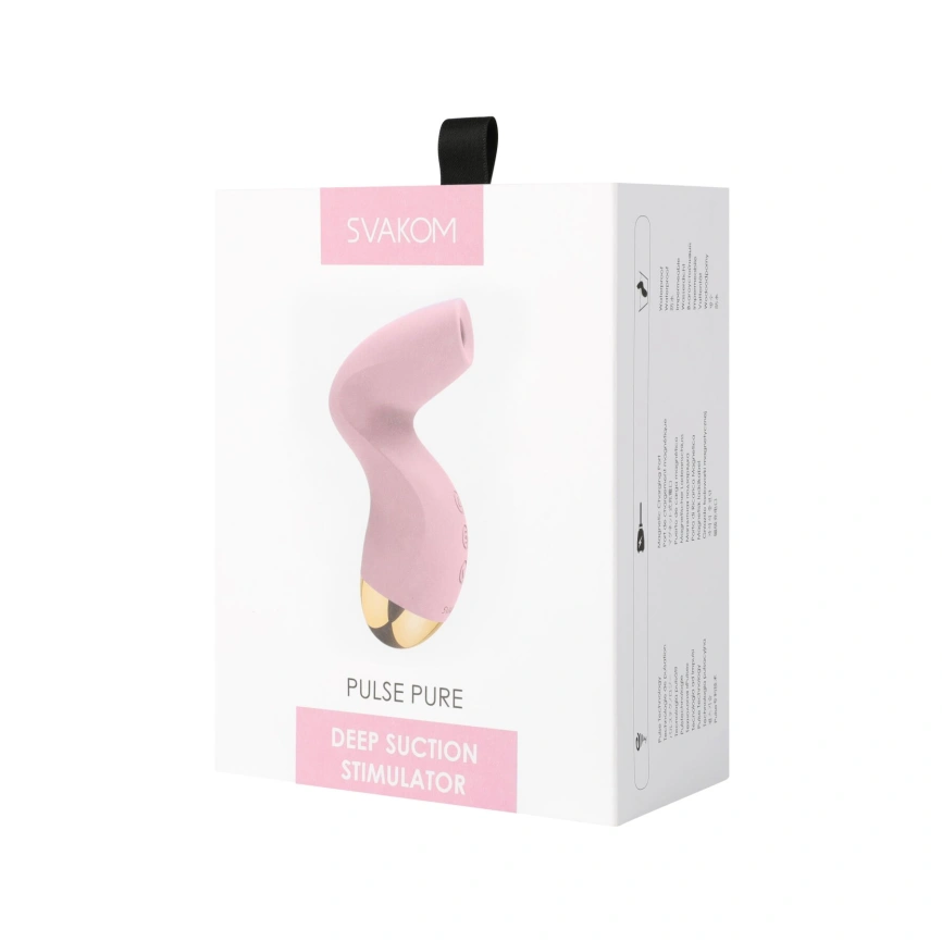 Вакуумный клиторальный стимулятор Svakom Pulse Pure Pale Pink, 5 режимов, 5 интенсивностей в каждом фото 5