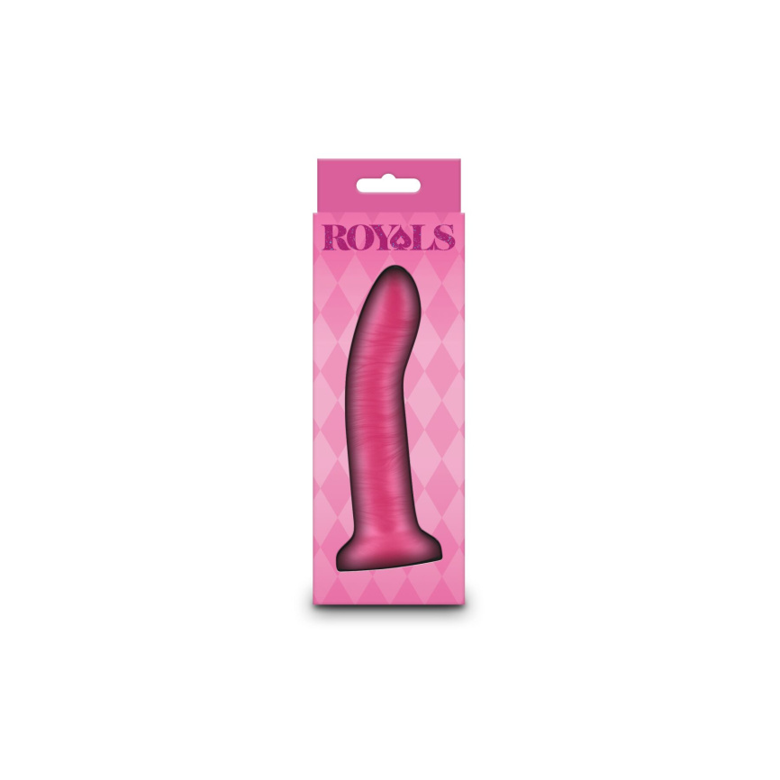 Дилдо NS Novelties Royals - 5" Charlie - Metallic Pink фото 3