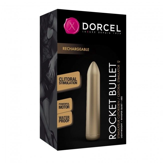 Перезаряжаемая вибропуля Dorcel Rocket Bullet Gold фото 3