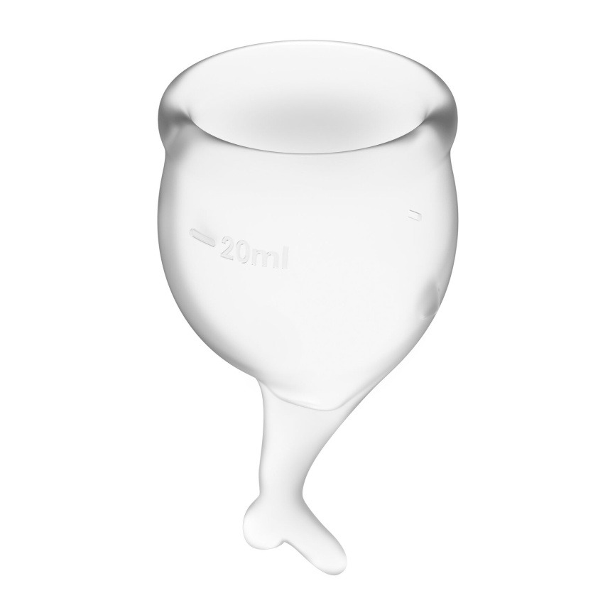 Набір менструальних чаш Satisfyer Feel Secure (transparent), 15мл і 20мл, мішечок для зберігання фото 2