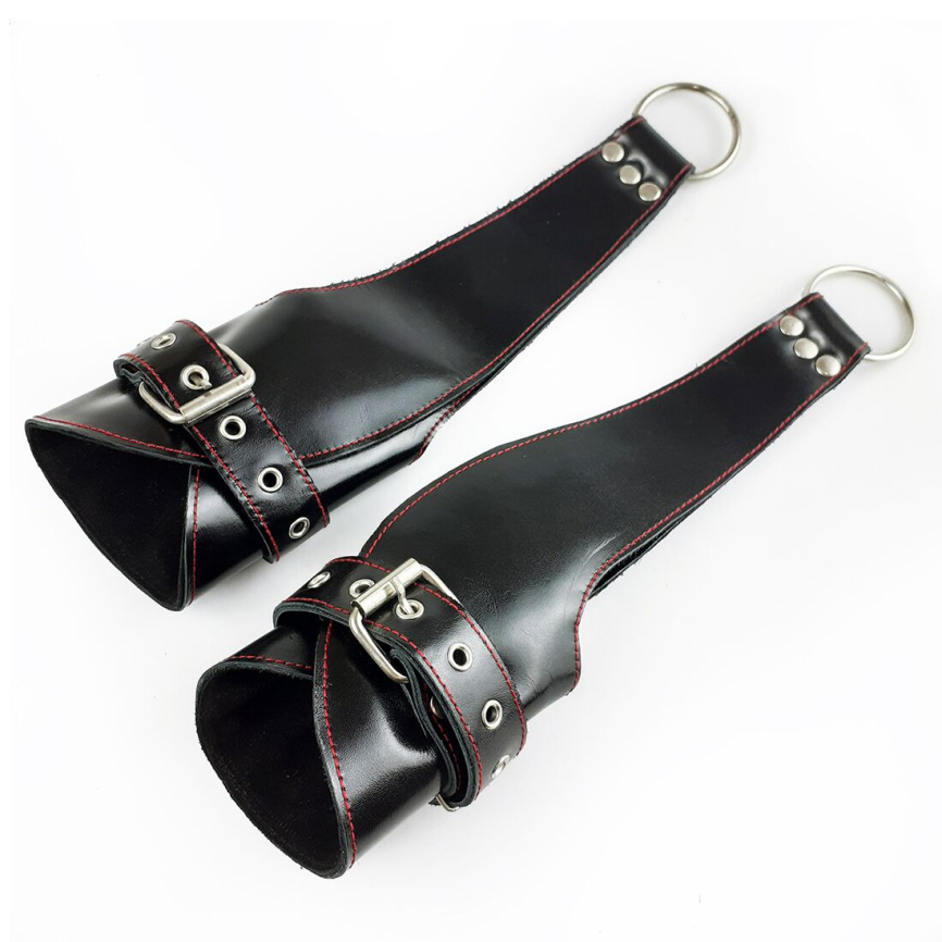 Поручі для підвісу Art of Sex – Fetish Hand Cuffs For Suspension, натуральна шкіра фото 2