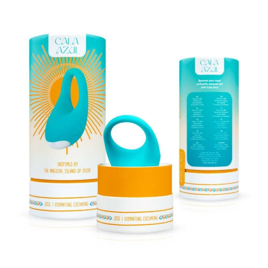 Ерекційне кільце з вібрацією Cala Azul – Jose Vibrating Cockring, 10 режимів фото 9