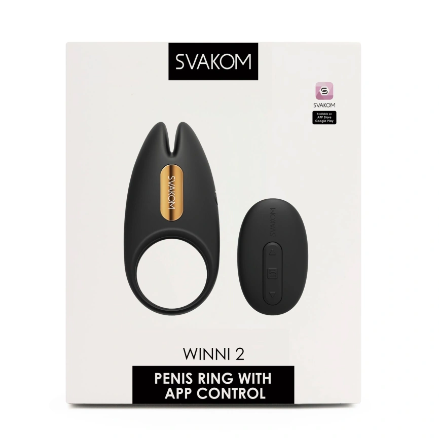 Эрекционное виброкольцо Svakom Winni 2, управление со смартфона, пульт ДУ фото 8