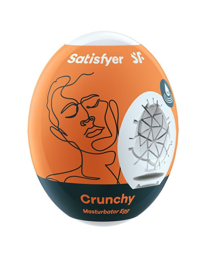 Самозмащувальний мастурбатор-яйце Satisfyer Masturbator Egg Crunchy, одноразовий, не потребує змазки фото 1