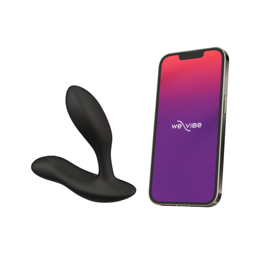 Смарт-вибромассажер простаты We-Vibe Vector+ CHARCOAL BLACK, пульт ДУ, регулируемый угол наклона фото 2