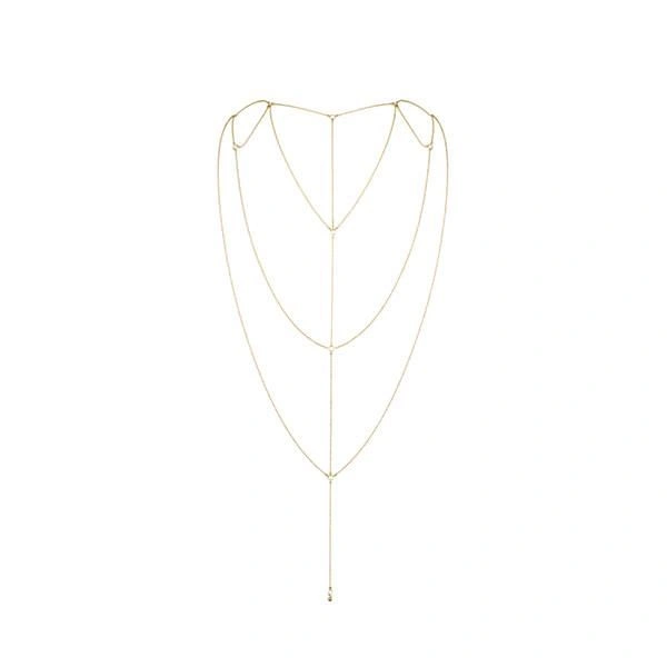 Цепочка для спины Bijoux Indiscrets Magnifique Back and Cleavage Chain - Gold, украшение для тела фото 1