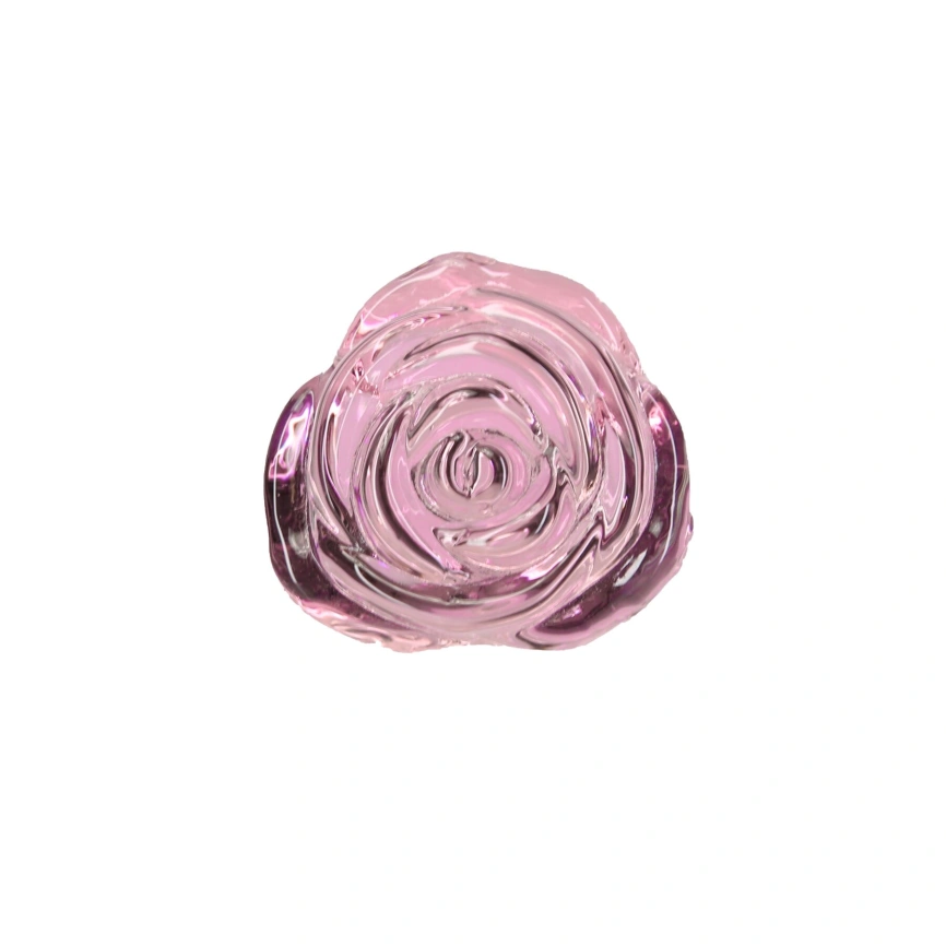 Стеклянная анальная пробка Pillow Talk Rosy Luxurious Glass Anal Plug, ⌀3,3 см, вибропуля в подарок фото 3