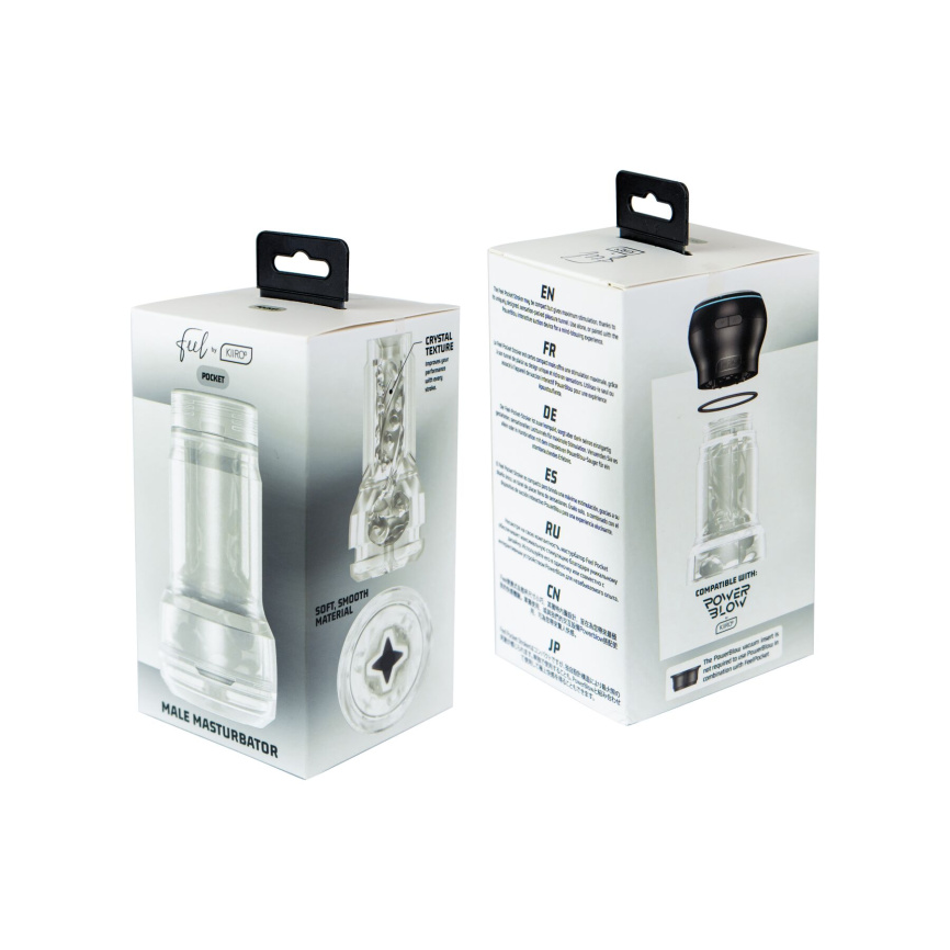 Мастурбатор Kiiroo Feel Pocket Crystal, сумісний з інтерактивною насадкою PowerBlow фото 11