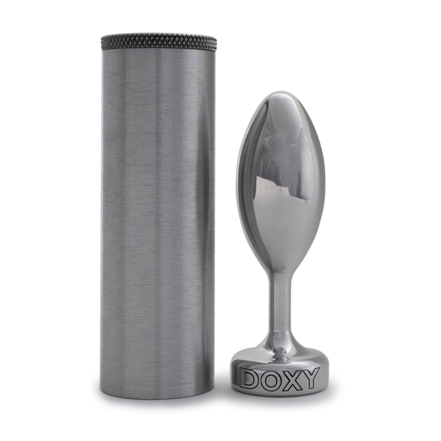 Металева анальна пробка DOXY Butt Plug SMOOTH, гладенька, діаметр 3,3 см фото 3