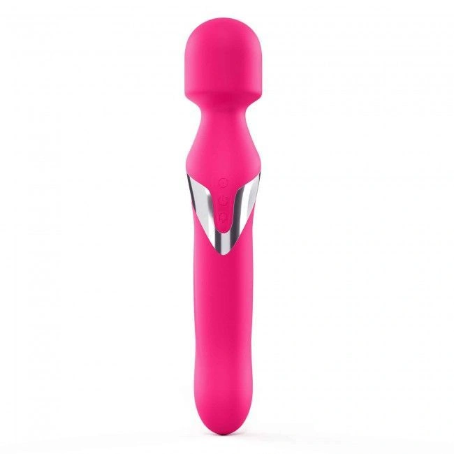 Вибромассажер 2в1 Dorcel Dual Orgasms Magenta классический массажер и вибратор с жемчужным массажем фото 3