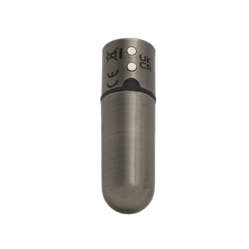 Вибропуля PowerBullet First-Class Bullet 2.5″ with Key Chain Pouch, Gun Metal, 9 режимов вибрации фото 4