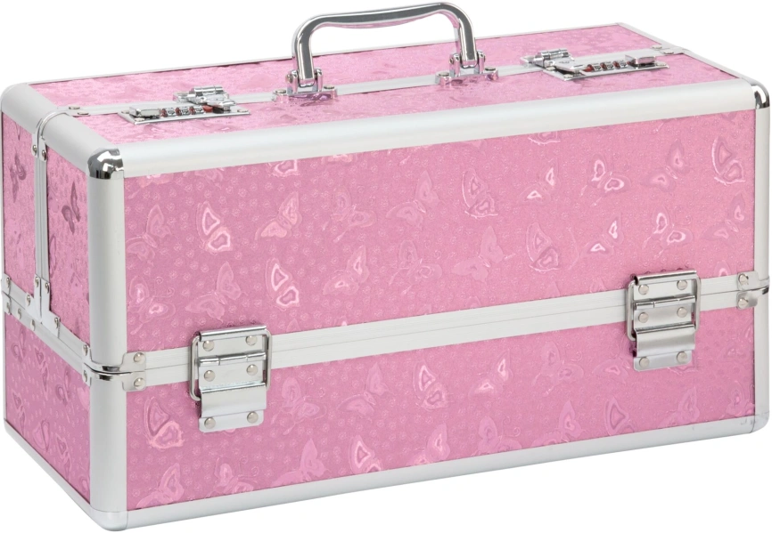 Большой кейс для хранения секс-игрушек BMS Factory Large Lokable Vibrator Case Pink, кодовый замок фото 1