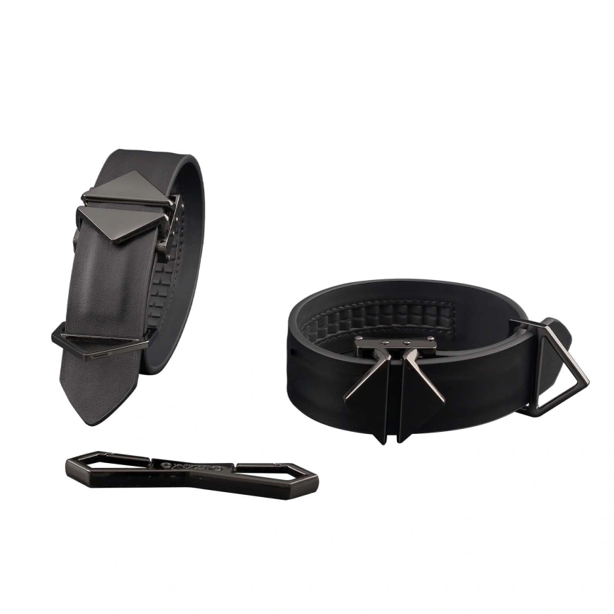 Фиксаторы для рук и ног LOCKINK Wristcuffs/Anklecuffs, черные, натуральная кожа фото 2