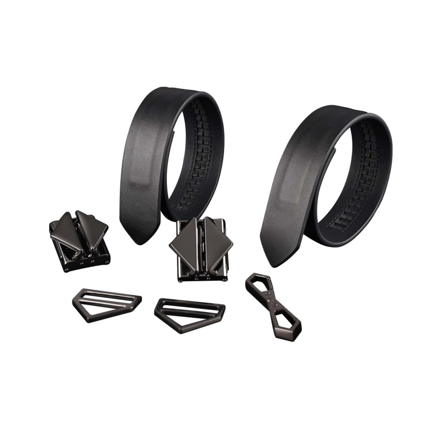 Фіксатори для рук та ніг LOCKINK Wristcuffs/Anklecuffs, чорні, натуральна шкіра фото 3