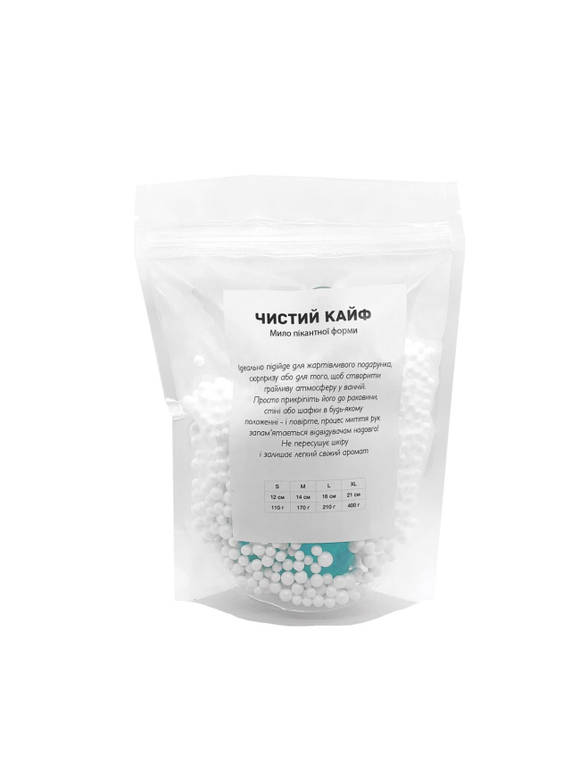 Мило у формі пеніса Чистий Кайф Turquoise size S, крафтове мило-член, натуральне фото 4