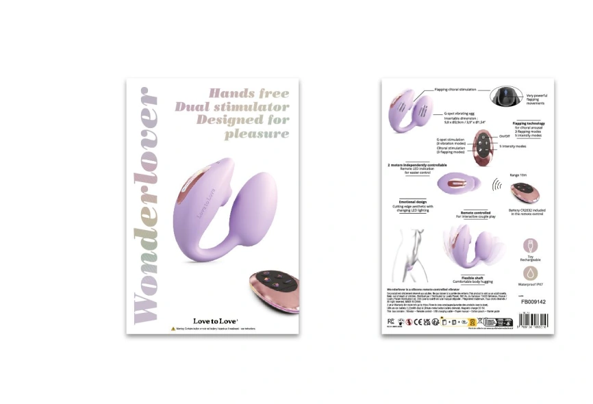 Виброяйцо с вакуумной клиторальной стимуляцией Love To Love Wonderlover VIVA MAUVE фото 7