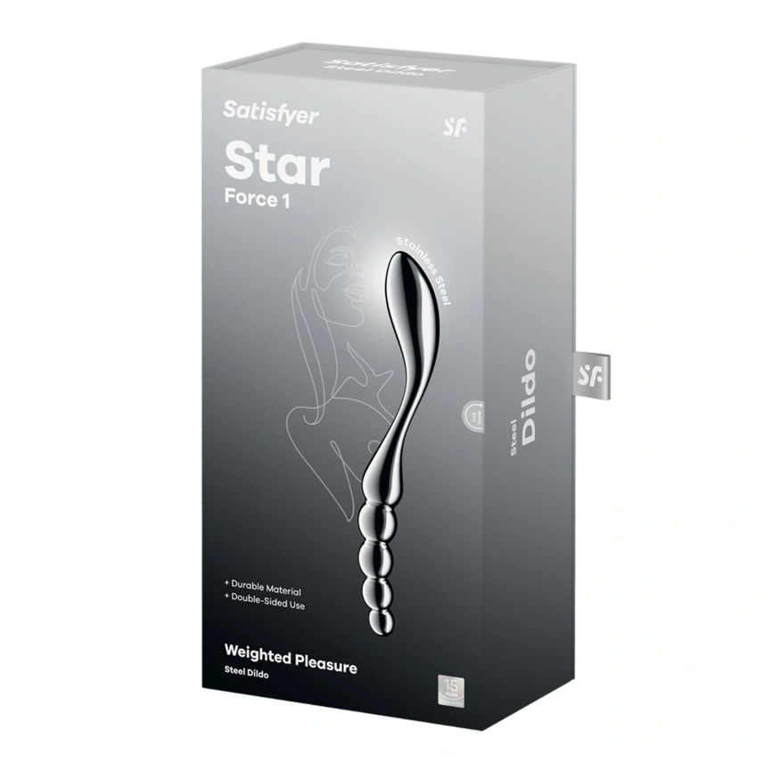 Металлический дилдо Satisfyer Star Force 1, двусторонний, можно нагревать и охлаждать фото 5