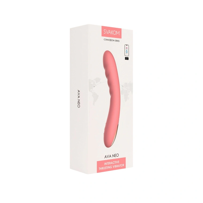 Смарт-вибратор с пульсацией Svakom Ava Neo Peach Pink, 15 режимов работы, водонепроницаемый фото 21