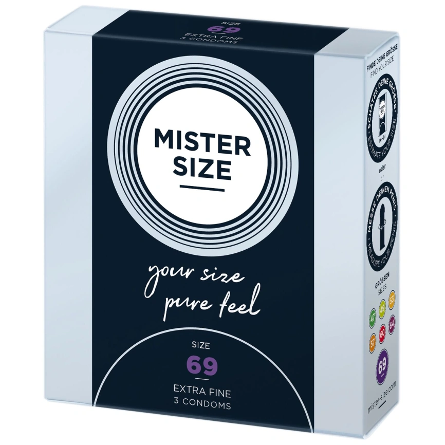 Презервативы Mister Size - pure feel - 69 (3 condoms), толщина 0,05 мм фото 2