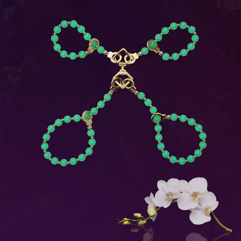 Нефритові наручники та поножі LOCKINK Jade Handcuffs & Anklecuffs фото 2