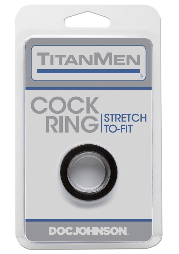 Ерекційне кільце Doc Johnson Titanmen Tools - Cock Ring - Black фото 2