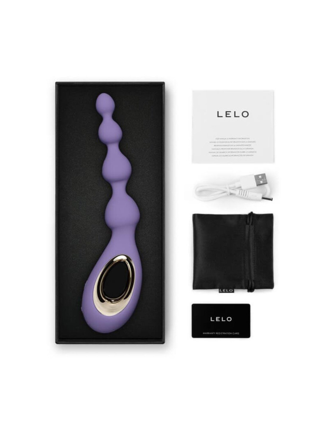 Анальне намисто з вібрацією LELO Soraya Beads Violet Dusk, різний діаметр намистин, 8 режимів фото 2
