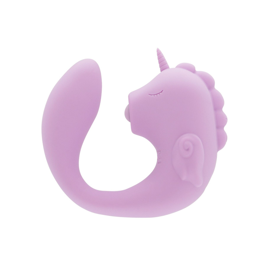 Вібратор-єдиноріжка Unihorn – C Horse – Marina Lilac, вагінально-кліторальна стимуляція, 2 мотори по 10 режимів фото 1