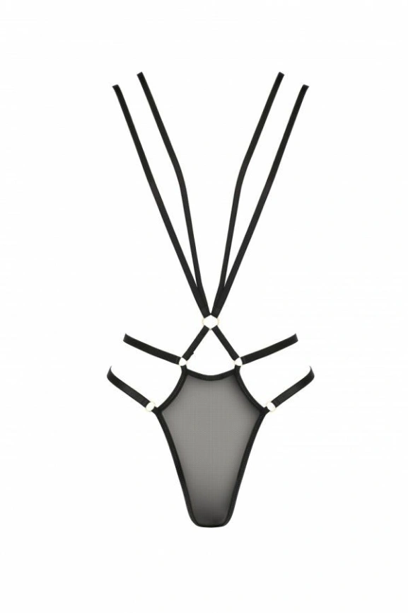 Открытое боди из стреп Passion Exclusive MEGGY L/XL, black фото 5