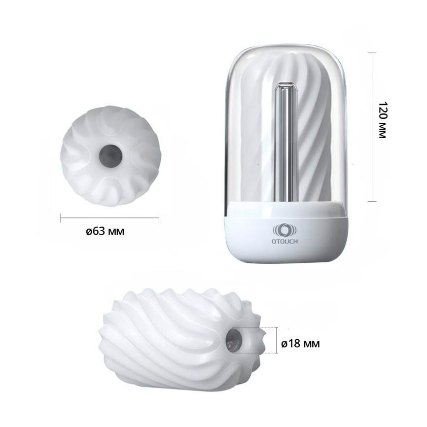 Мастурбатор Otouch DECOR 2, TPE, підігрів до 55 °C, УФ-дезінфекція фото 11