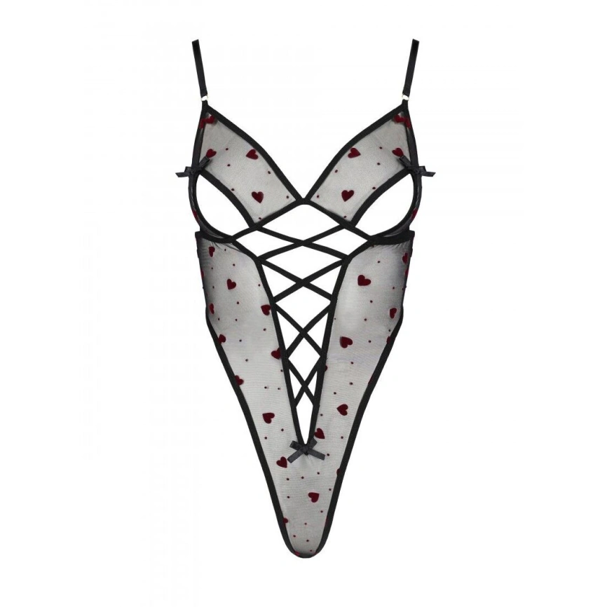 Эротическое боди с рисунком Passion LOVELIA BODY S/M, black фото 12
