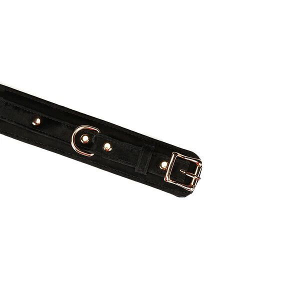 Наручники Liebe Seele Boudoir Amor Wrist Cuffs Black, з’єднувальний ланцюжок на карабінах фото 5