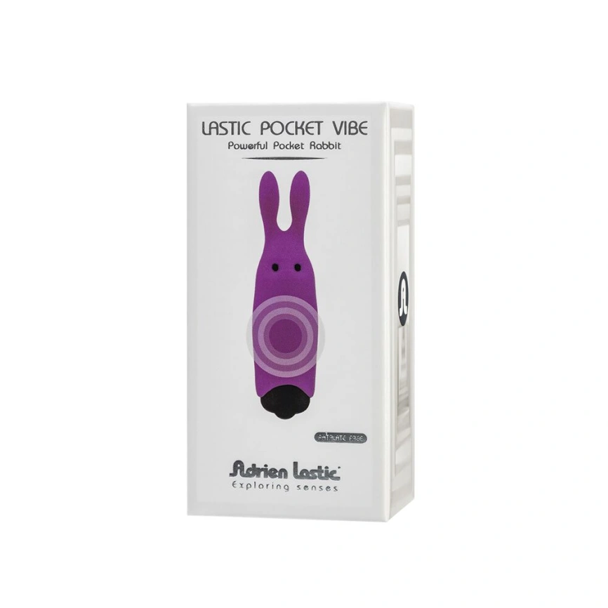Вибропуля Adrien Lastic Pocket Vibe Rabbit Purple со стимулирующими ушками фото 5