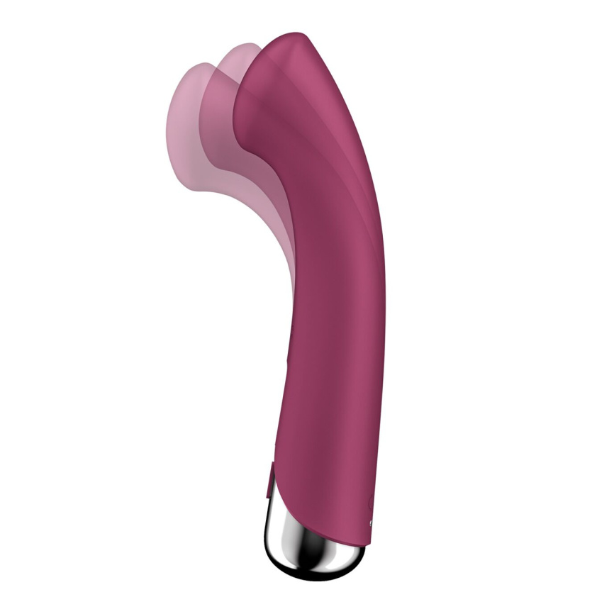 Вібратор з ротацією Satisfyer Spinning G-Spot 1 Red, плоский майданчик для стимуляції точки G фото 2