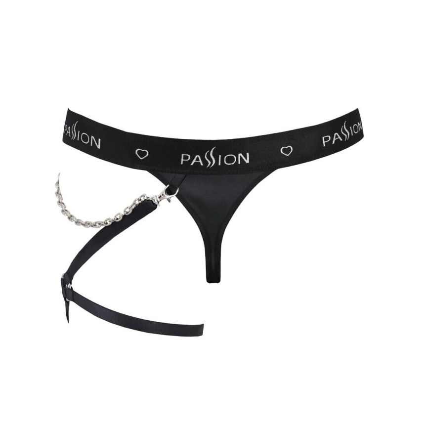 Чоловічі трусики танга з підв’язкою Passion 058 THONG BILL L/XL Black фото 12
