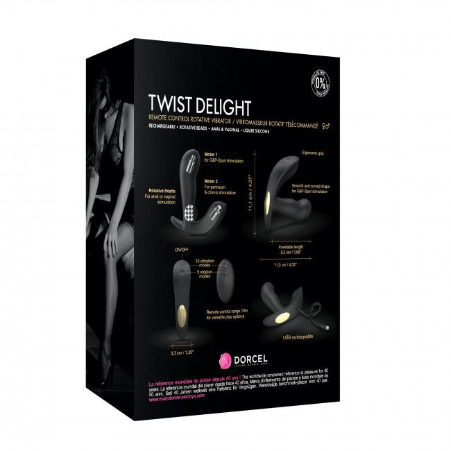 Універсальний вібратор з перлинним масажем Dorcel TWIST DELIGHT фото 11