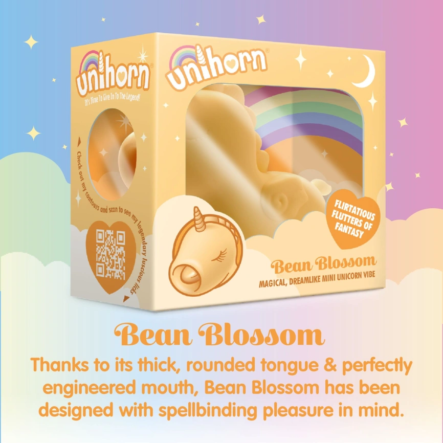Вибратор-единорожка Unihorn – Bean Blossom, пульсирующий язычок фото 6
