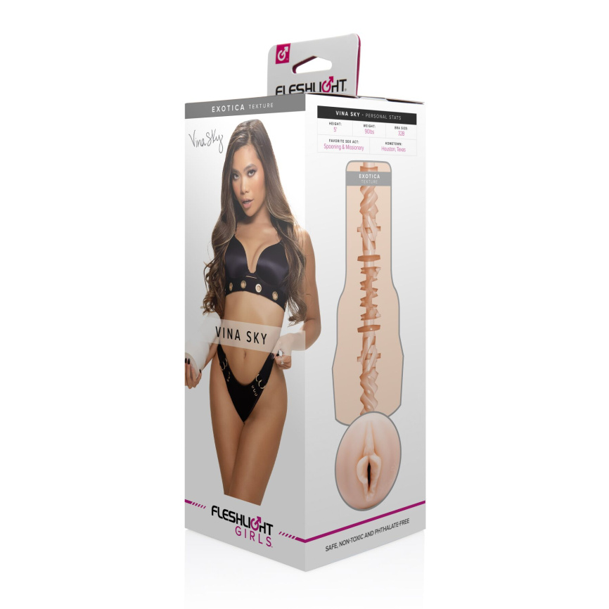 Мастурбатор Fleshlight Girls: Vina Sky — Exotica, зі зліпка вагіни, дуже ніжний фото 6