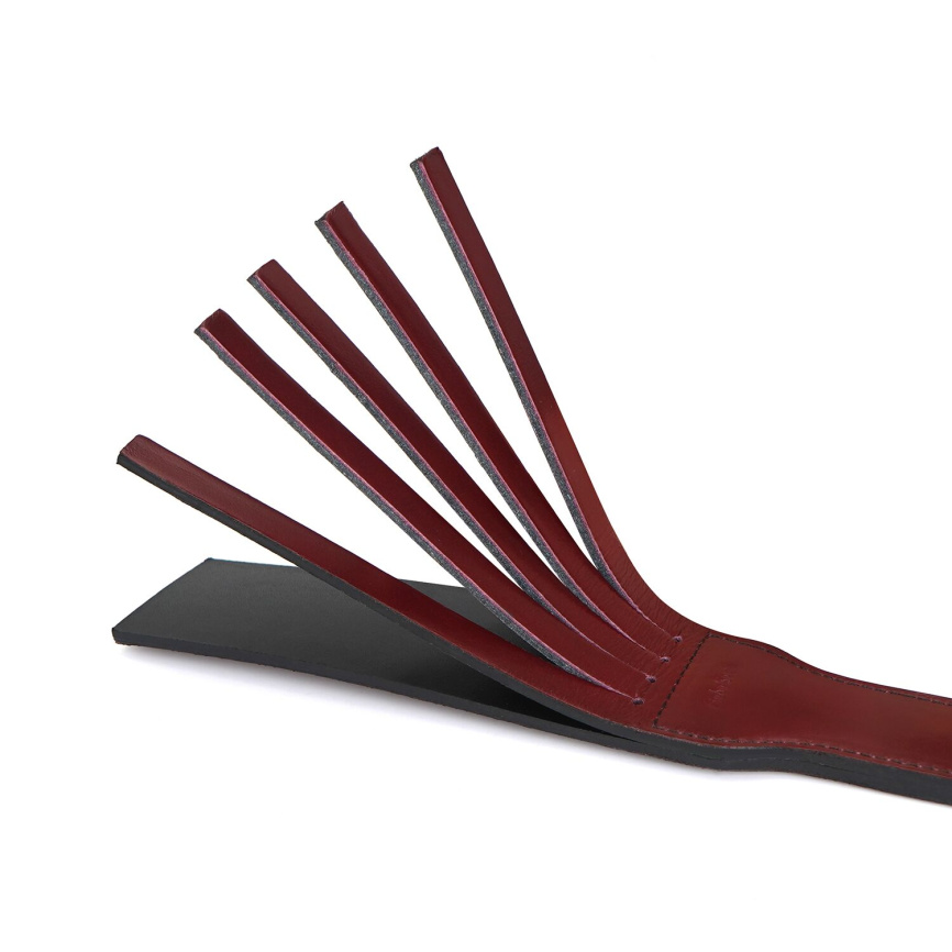 Двосторонній паддл Liebe Seele Wine Red Spanking Paddle, натуральна шкіра фото 3