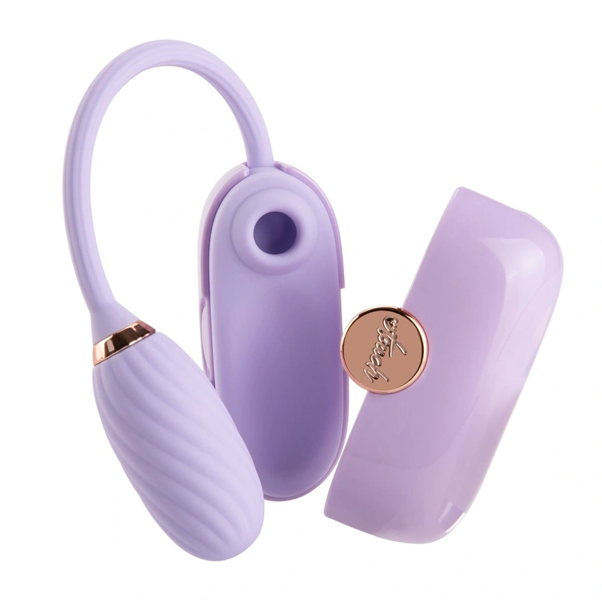 Вакуумный клиторальный стимулятор Otouch Louis Vibrate Purple с виброяйцом, в кейсе фото 11