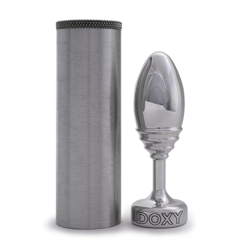 Металева анальна пробка DOXY Butt Plug RIBBED, ребриста, діаметр 3,3 см фото 3