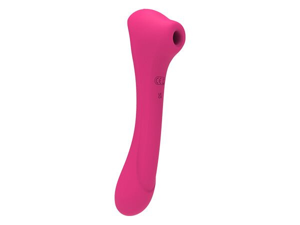 Вібратор та вакуумний кліторальний стимулятор 2-в-1 Alive Quiver Magenta Pink оновлена ​​модель фото 1