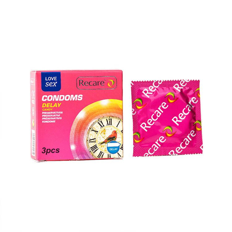 Презервативи Recare Delay Candy Condoms 3 шт, пролонгувальний ефект, цукерковий аромат фото 2