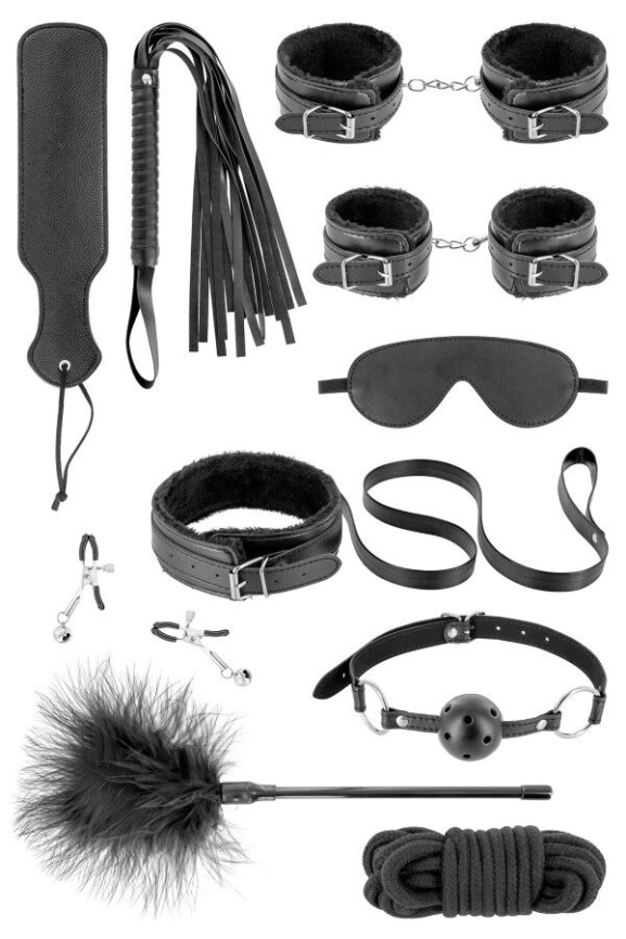 Набір для BDSM Fetish Tentation SM Bondage Box in vegan leather 10pcs фото 1