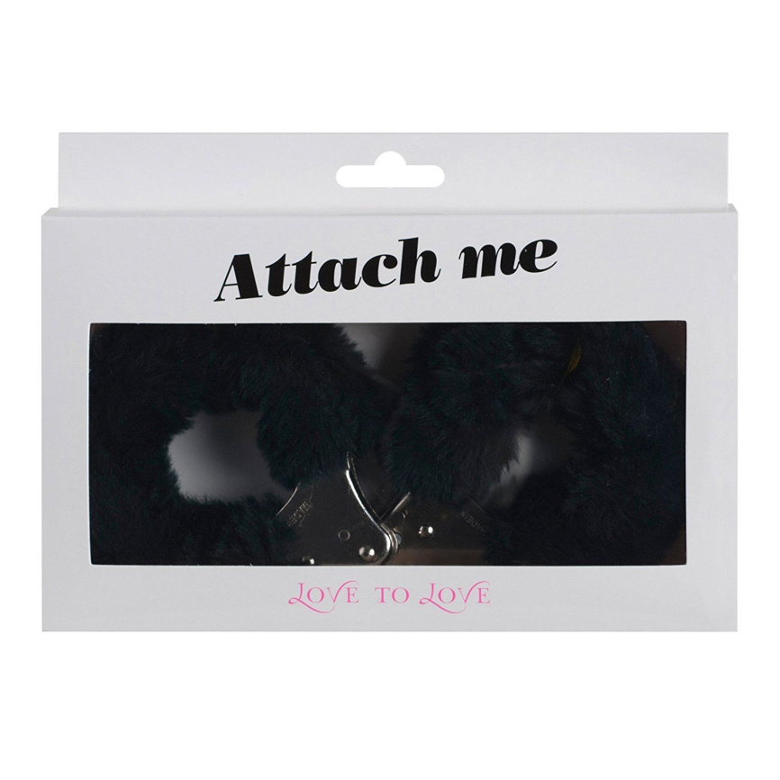 Наручники з плюшевим оздобленням Love To Love ATTACH ME Black фото 2