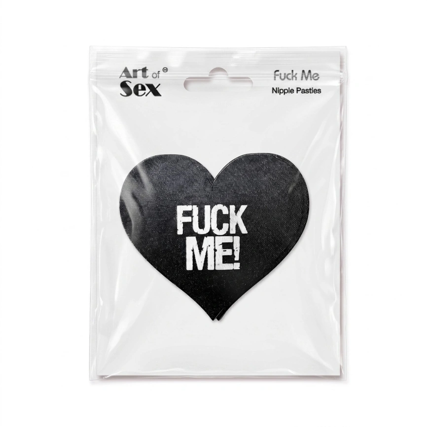 Пестис-сердечки Art of Sex - Fuck me, черный фото 3