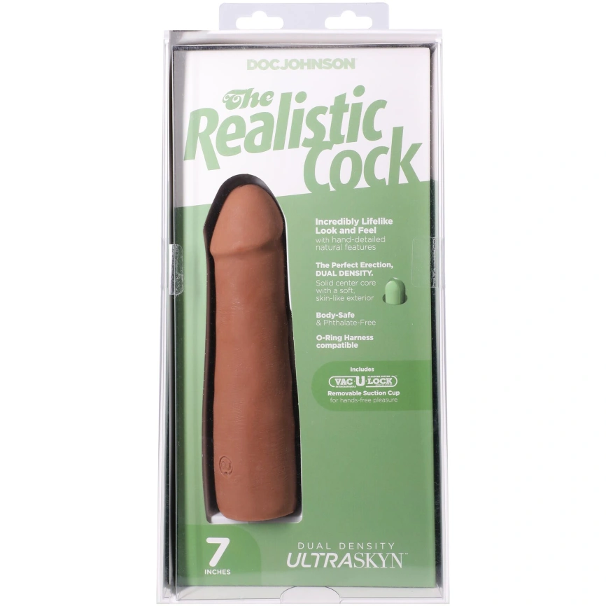 Фаллоимитатор Doc Johnson The Realistic Cock ULTRASKYN - 7 Inch Caramel фото 10