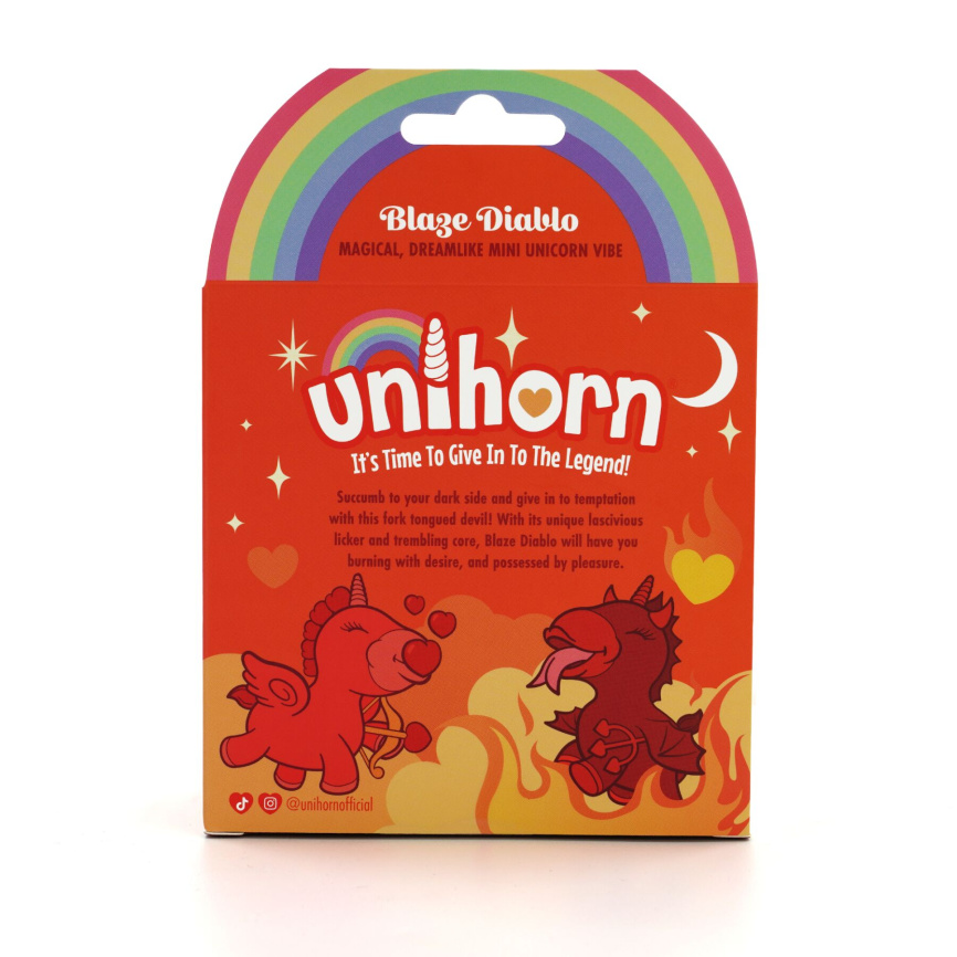 Вібратор-єдиноріжка Unihorn – Blaze Diablo, пестливий роздвоєний язичок фото 7