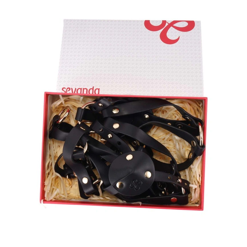 Портупея на грудь LOCKINK SEVANDA Queen Chest Harness with Removable Bra, черная, со съемными пэстис фото 10