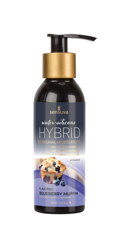 Змазка водно-силіконова Sensuva Hybrid Blueberry Muffin 125мл без цукру, можна для оральних пестощів фото 2