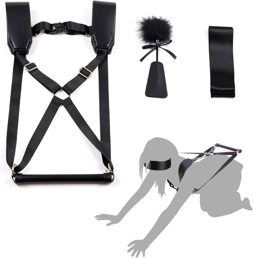 БДСМ-набір LOCKINK YEAHWOW Black Doggy Style Saddle set фото 1